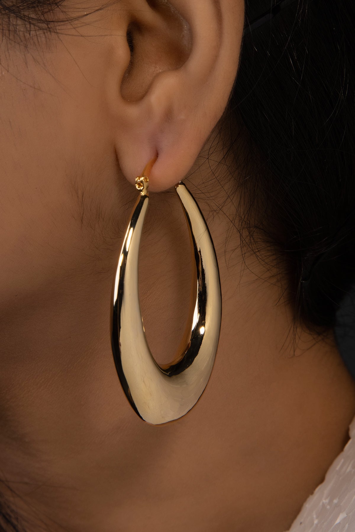 Buy Gold Metallic Oversized Hoops by Beauty Spot Jewellery for Women online at ScrollnShops